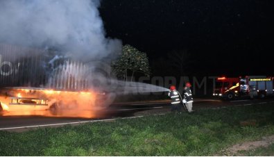 Carreta explode e motorista fica gravemente ferido em MT