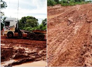 MT:  Chuva deixa MT-343 intransitável com atoleiros e causa revolta