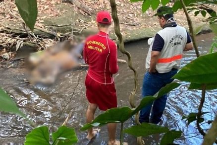 Corpo em estado de decomposição é encontrado boiando em rio