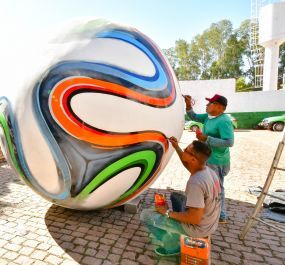 Brazuca recebe trabalho de artistas regionais e terá visual original completamente recuperado