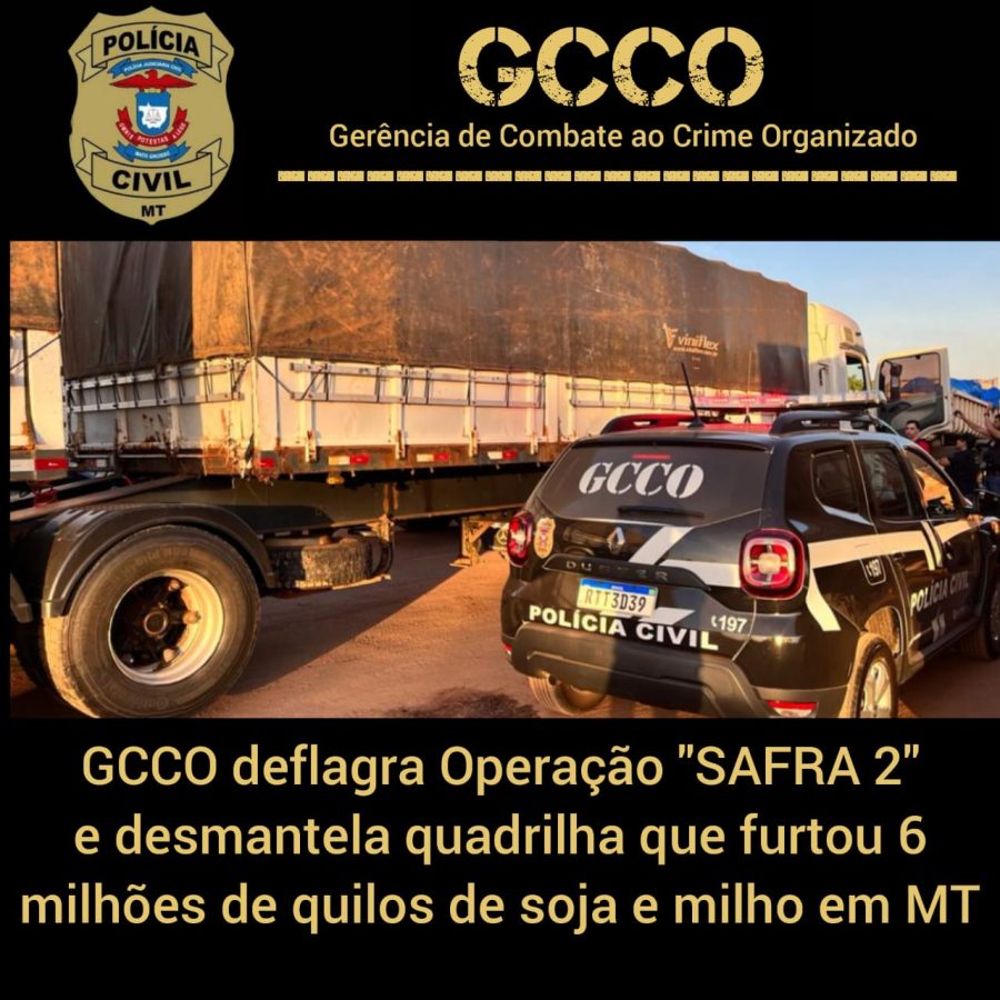 MT: Operação da Polícia Civil desmantela quadrilha que furtou 6 milhões de quilos de soja e milho em MT