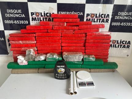 Traficante é preso com 64 tabletes de maconha em Cuiabá