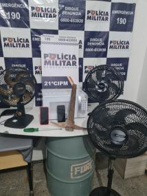 Polícia Militar frustra tentativa de furto de loja de eletrodoméstico no centro de Cuiabá