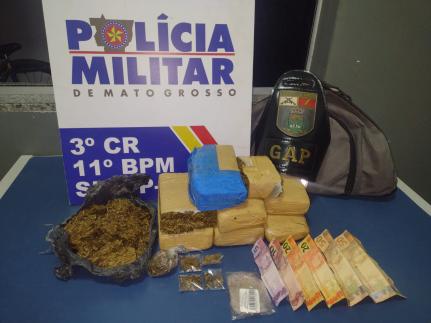 Dupla joga mochila durante perseguição e polícia apreende 6 kg de maconha