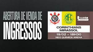 Corinthians inicia venda de ingressos para jogo contra o Mirassol nesta terça; veja valores