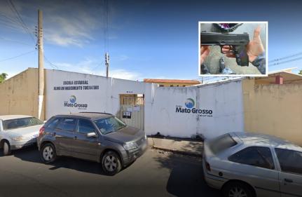 Aluno é apreendido com arma de brinquedo em escola de Cuiabá