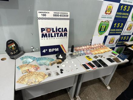 TRABALHO OSTENSIVO: Polícia Militar prende trio com porções de drogas e R$ 3,8 mil