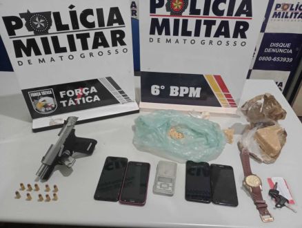 EM CÁCERES: Força Tática prende quatro integrantes de organização criminosa com arma e drogas