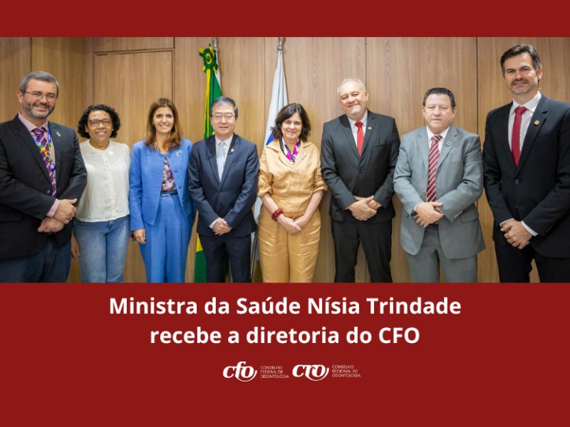 Ministra da Saúde Nísia Trindade recebe a diretoria do CFO