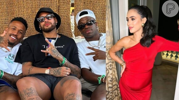 Neymar curte Ibiza com Vini Jr. e Éder Militão e fãs se preocupam com Bruna Biancardi: ‘Está solteiro’