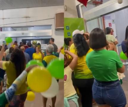 MT:  Com tornozeleira, bolsonarista de MT é recepcionado com música em aeroporto de Sinop