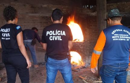 INTERIOR: 35 Kg de entorpecentes apreendidos em ações policiais são incinerados em cerâmica