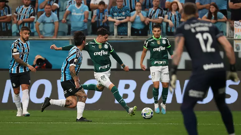 Goleiro do Grêmio, Gabriel Grando comemora atuação na vitória sobre o Palmeiras