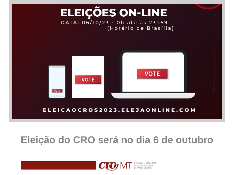 MT:  Eleição do CRO será no dia 6 de outubro