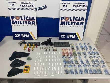 Polícia Militar prende dois homens por tráfico de drogas em Guarantã do Norte