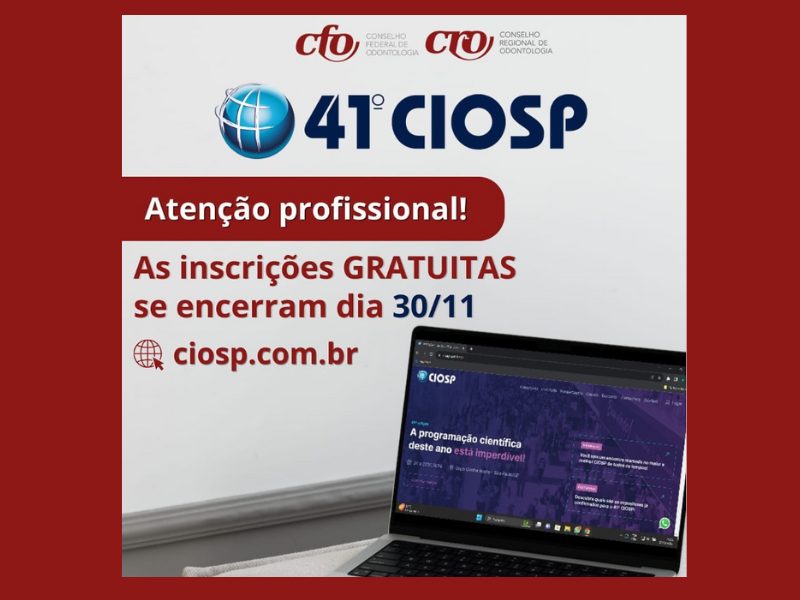 41° CIOSP:  Inscreva-se gratuitamente