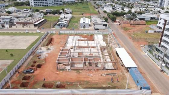 MT.   EM LUCAS DOS RIO VERDE.    Obra da UBS do Parque das Emas está na etapa estrutural