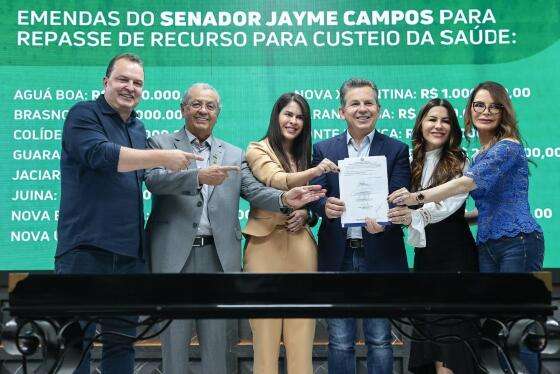 MT.  INVESTINDO NOS MUNICÍPIOS.   Governo assina convênios para construção de escolas e feiras; parceria com senador garante recursos para saúde