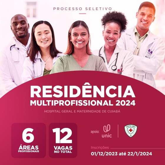 MT:   NECESSIDADES ESPECIAIS:   Hospital Geral de Cuiabá está com inscrições abertas para 12 vagas para Residência Multiprofissional