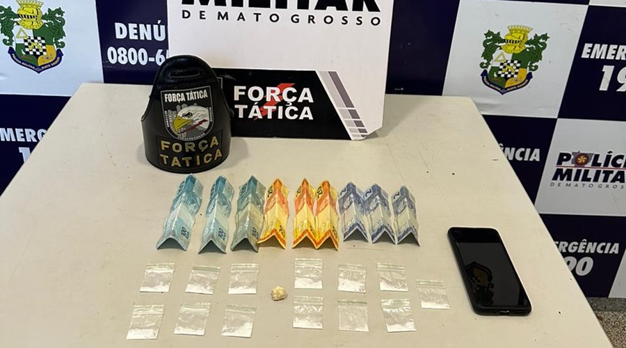 TRÁFICO DE DROGAS: Passageiro de carro de aplicativo é preso com cocaína em MT