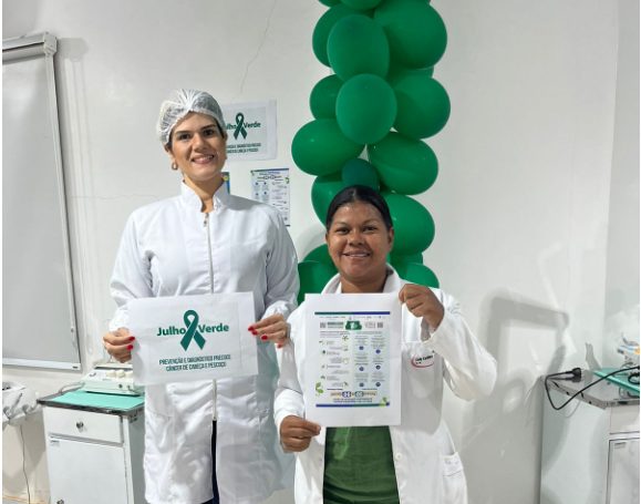 MT:   Coordenadoria de Saúde Bucal promove ‘Dia D’ da campanha ‘Julho Verde’, que visa à conscientização e prevenção dos tumores de cabeça e pescoço