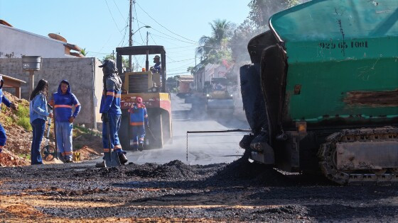 MT:  TRABALHO SEM PARAR!:   Prefeito lança obra de pavimentação no bairro Parque Ohara na segunda-feira