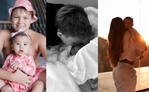 Rafaella Santos mostra momentos inéditos de fofura entre Davi Lucca e as irmãs, Mavie e Helena