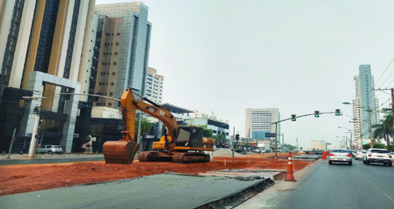 MT:  MOBILIDADE URBANA:   Obras do BRT impactam trânsito da Avenida do CPA, em Cuiabá