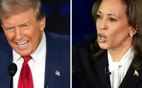 EUA: pesquisa mostra Kamala e Trump empatados com 48%