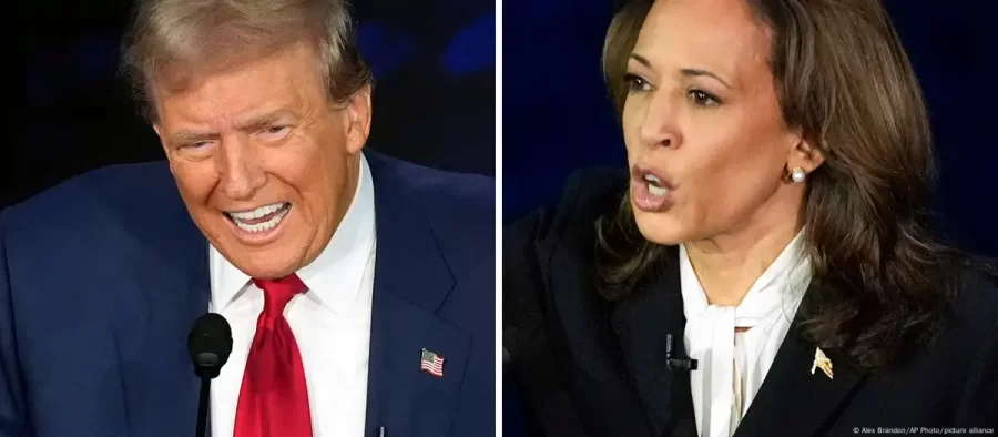 EUA: pesquisa mostra Kamala e Trump empatados com 48%