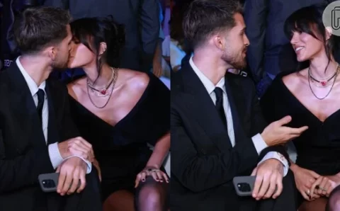 É o casal do momento! Bruna Marquezine e João Guilherme trocam beijos e fofocas no lançamento de ‘Amor da Minha Vida’