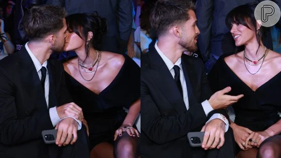 É o casal do momento! Bruna Marquezine e João Guilherme trocam beijos e fofocas no lançamento de ‘Amor da Minha Vida’