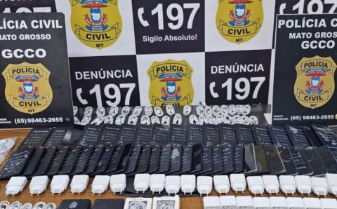 Polícia Civil doa ao IFMT celulares novos apreendidos em unidade prisional