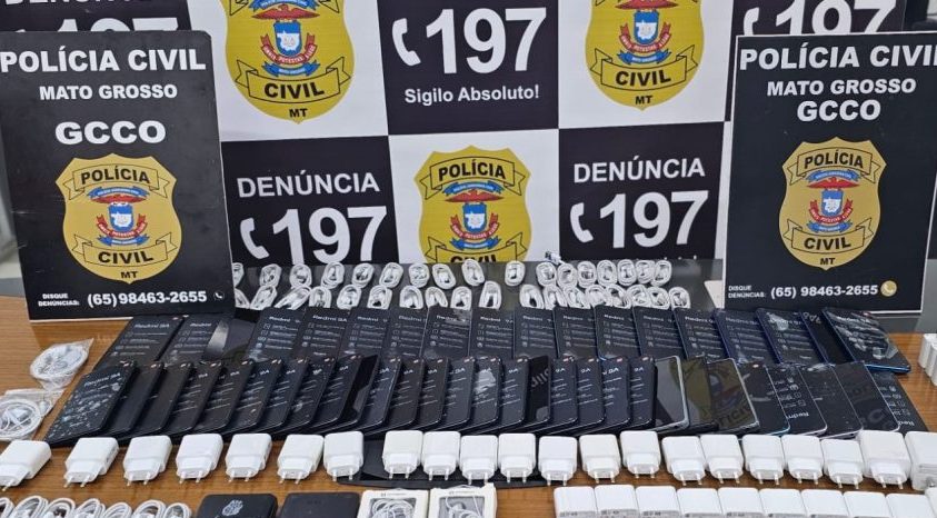 Polícia Civil doa ao IFMT celulares novos apreendidos em unidade prisional