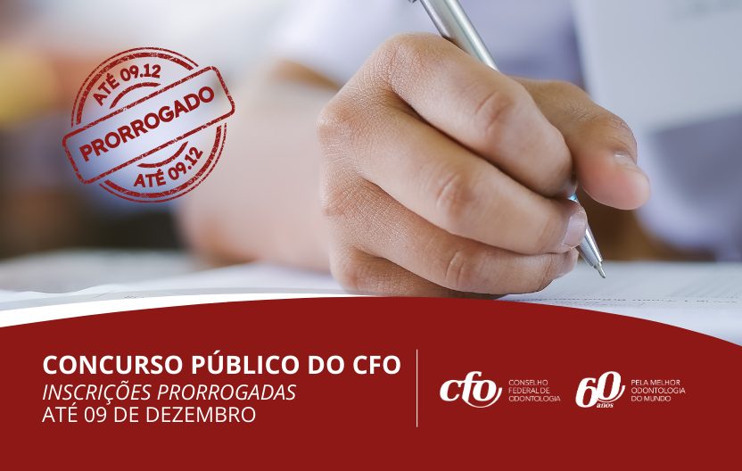 Inscrições Prorrogadas até 09 de Dezembro – Concurso Público do CFO